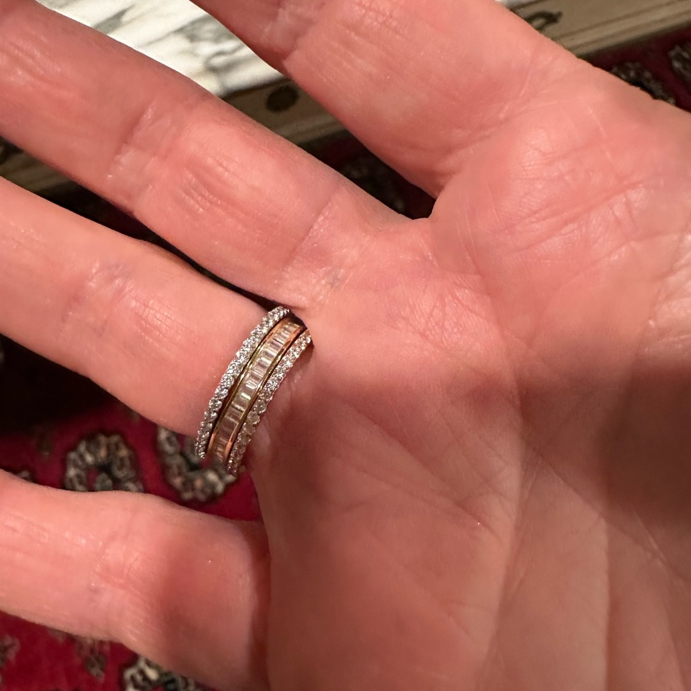 Tricolor stackable eternity bands - Picture 4 of 5